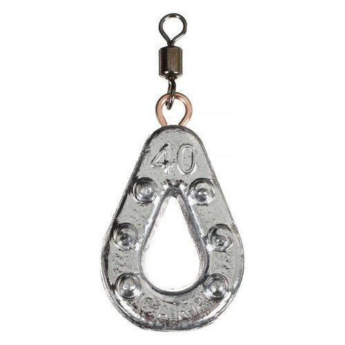 фото Груз капля карп ухо + вертлюг yugana, 40 гр, 10 шт. в упак.