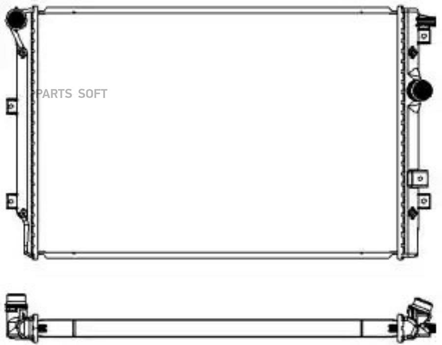 SAKURA 34718502 Радиатор охлаждения двигателя VW TIGUAN (5N_)