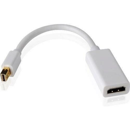 Видео адаптер mini DisplayPort на HDMI M-F AT1042 кабель 0.1 метра, белый переходник atcom hdmi f