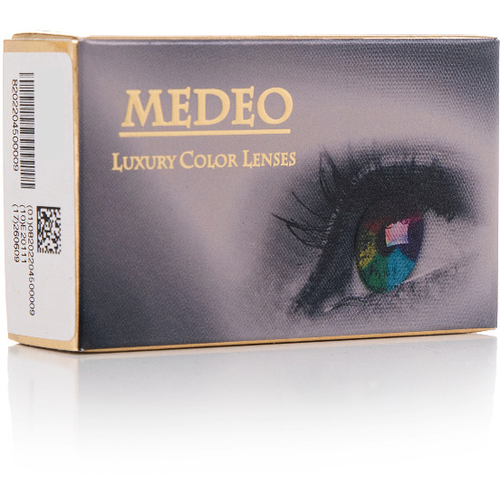 Купить Цветные контактные линзы Medeo Ring Olive 3 месяца, -1.50 / 14.2 / 8.6, зеленый, оливковый, с ободком 2 шт., полихема