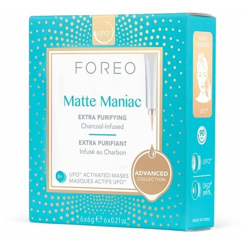 фото Foreo matte maniac маска, активированная ufo, 6 г, 6 шт.