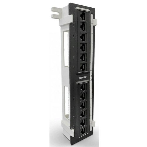 Патч-панель для рэковых шкафов Hyperline PPW-12-8P8C-C5e 12 RJ-45(8P8C)