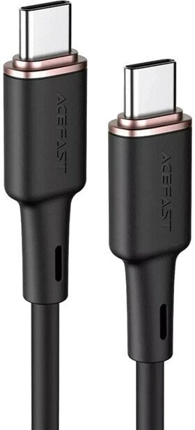 Кабель ACEFAST C2-03 USB-C to USB-C zinc alloy silicone charging data cable (1,2 метра) чёрный