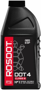 Тормозная жидкость ROSDOT DOT-4 (Class 6) Advanced ABS Formula, 0.9, 910, 1 шт