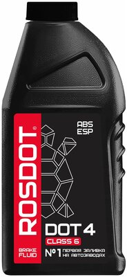Тормозная жидкость ROSDOT 6 ADVANCED ABS FORMULA фл. пэ 910г. RosDOT 430140002