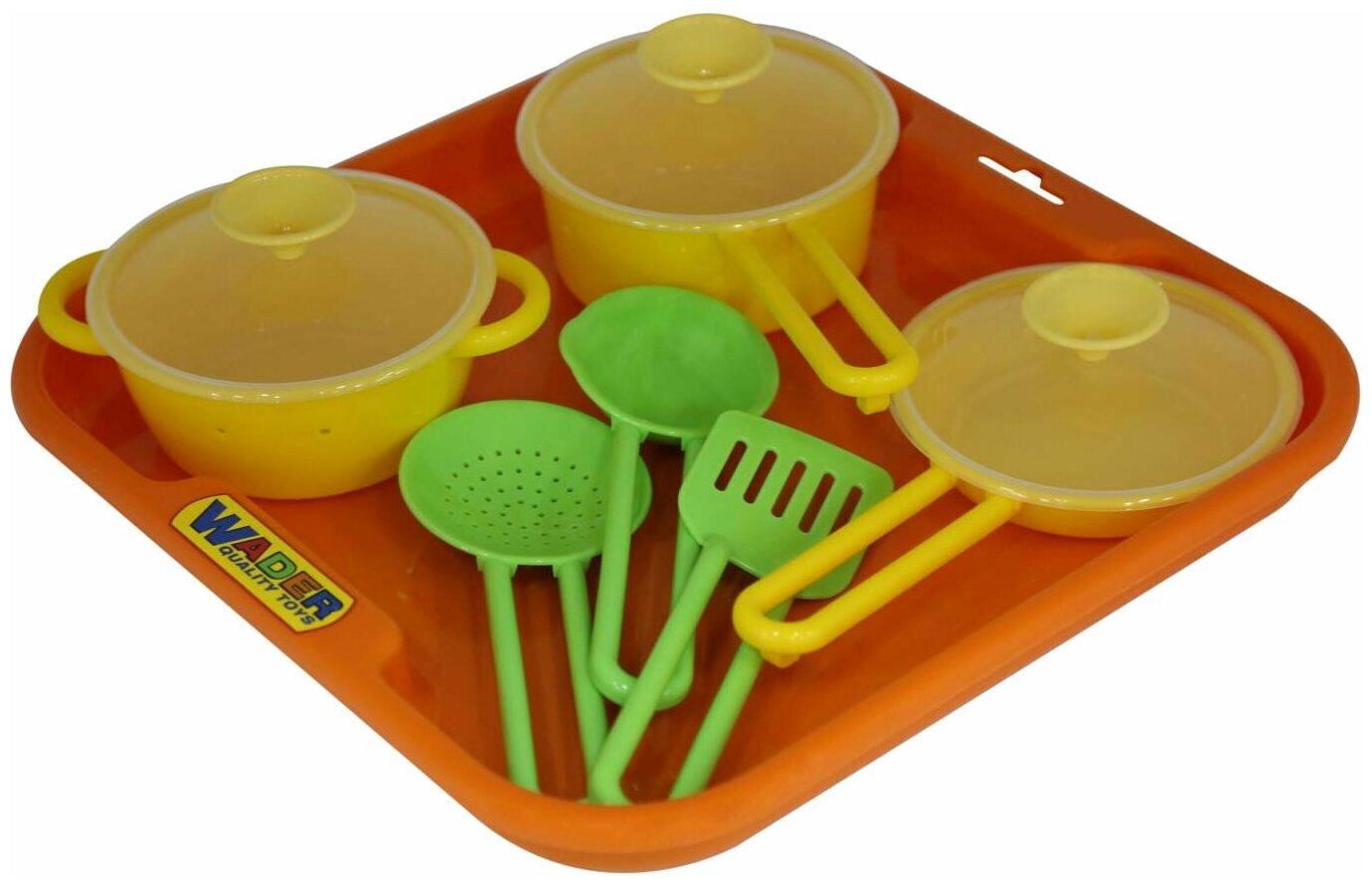 Набор детской посуды Полесье Поваренок №1 с подносом - фото №3