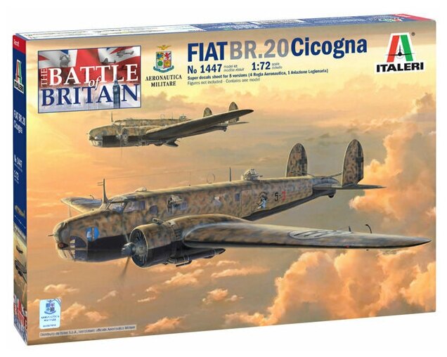 1447 italeri Итальянский бомбардировщик Fiat BR.20 Cicogna (1:72)