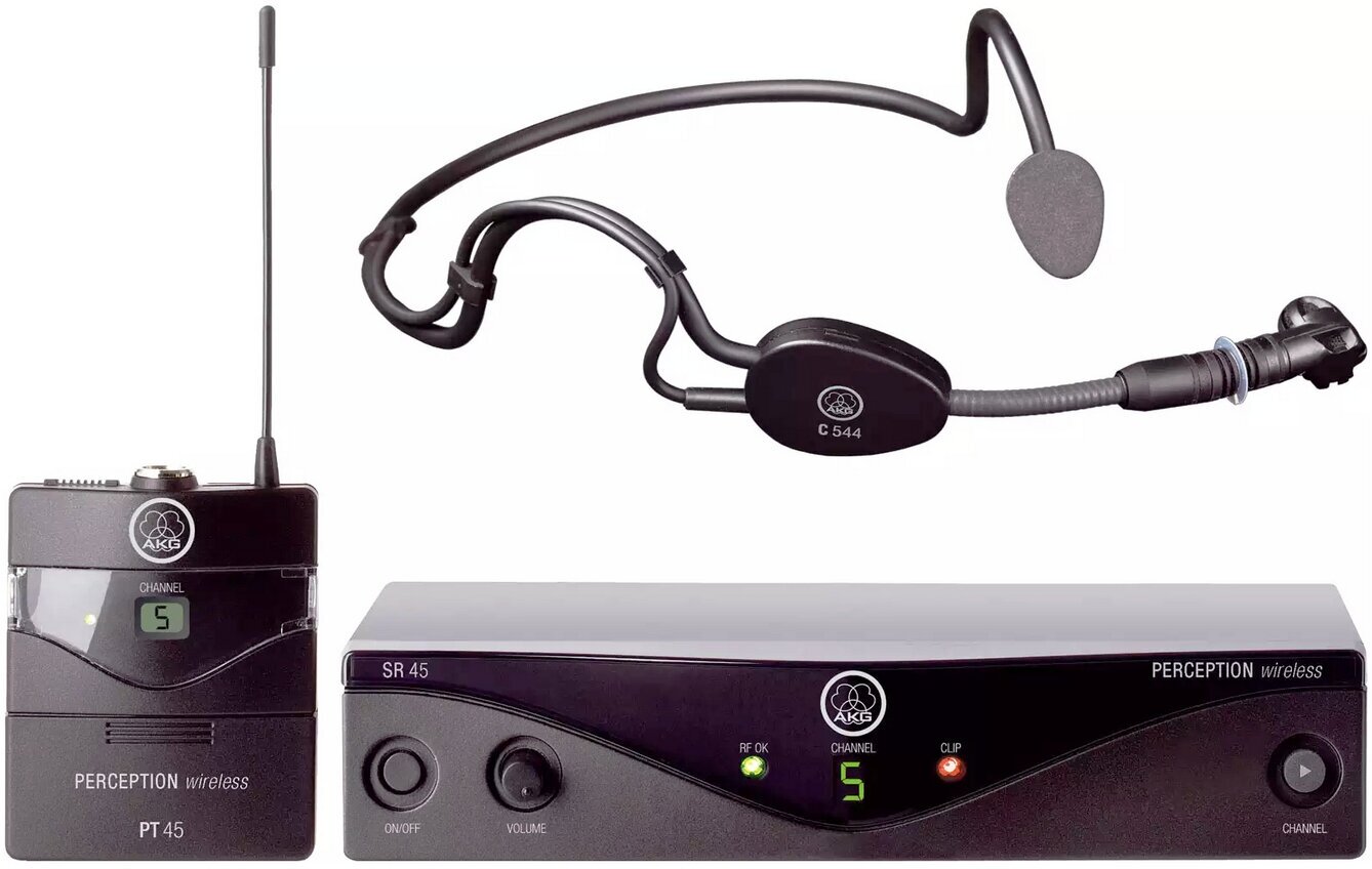 AKG Perception Wireless 45 Sports Set BD A - Радиосист. микрофоном с оголовьем C544L, приёмник SR45