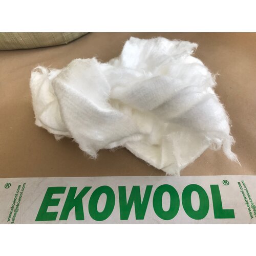 Огнестойкая кремнеземная вата эковул для печей, котлов, дымоходов 5 кг упаковка