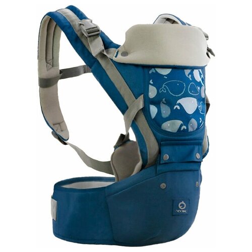 Эргорюкзак слинг - хипсит для переноски ребенка Aiebao 6617 3 in 1 Paus Hipseat, синий