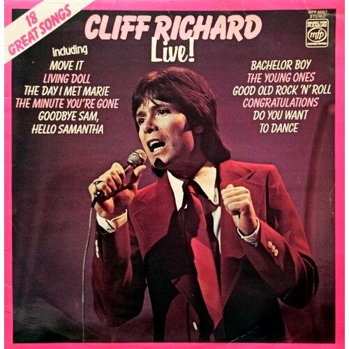 Cliff Richard. Клифф Ричард. Live (England, 1976) LP, EX