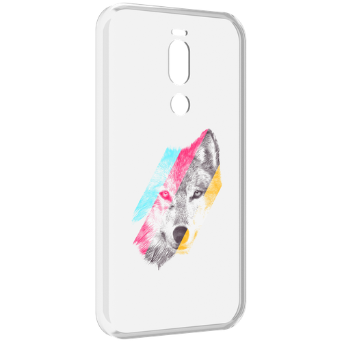 Чехол MyPads волк градиент для Meizu X8 задняя-панель-накладка-бампер