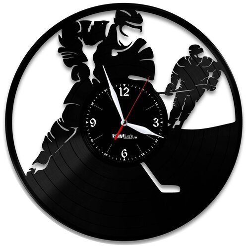 фото Настенные часы из виниловой пластинки "хоккей" №5 vinyllab