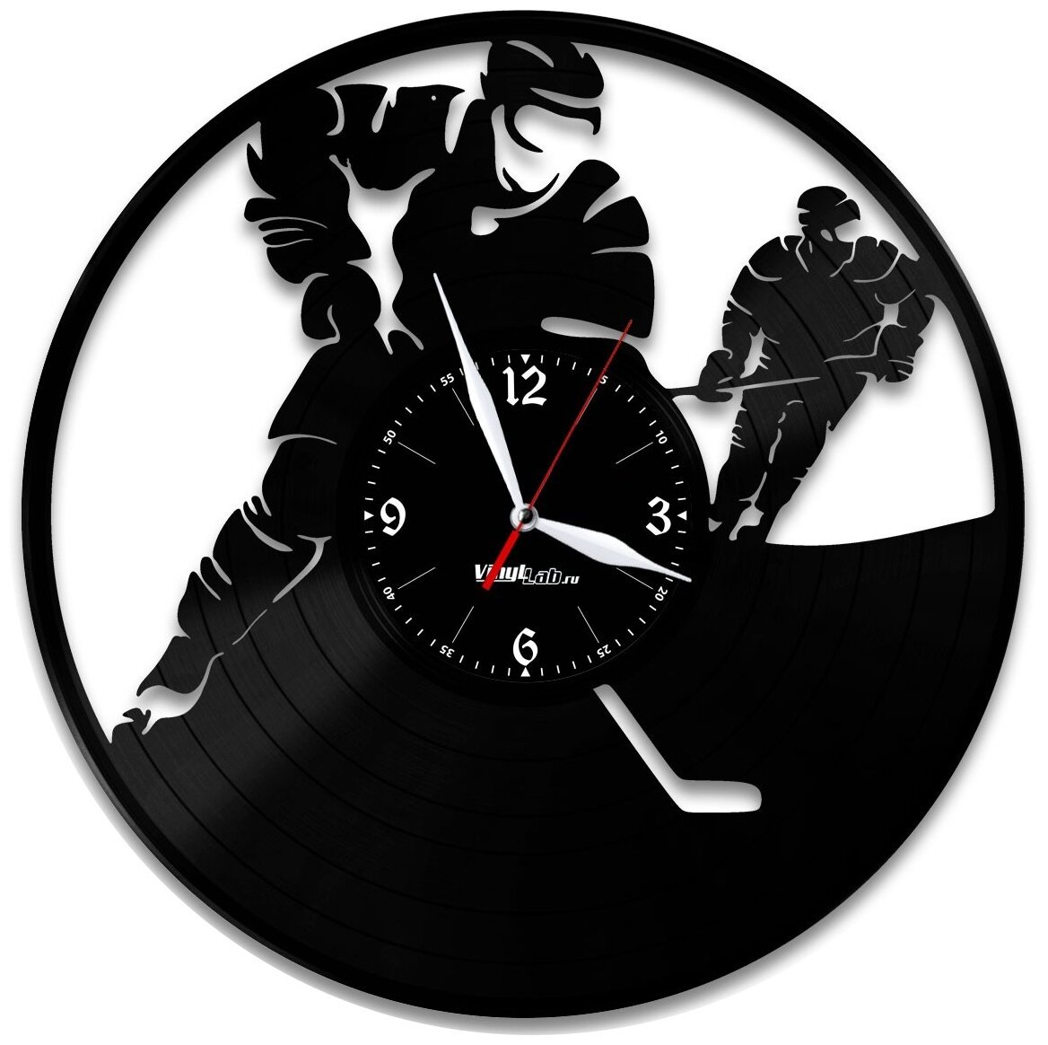 Часы из виниловой пластинки (c) VinylLab Хоккей