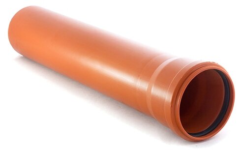 Gigant Труба для наружной канализации Д110 L=2 м рыжая, толщина стенки 3,4 мм GSG-28 - фотография № 1