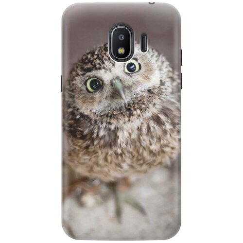 фото Cиликоновый чехол на samsung galaxy j2 (2018) / самсунг джей 2 2018 с принтом "удивленная сова" gosso