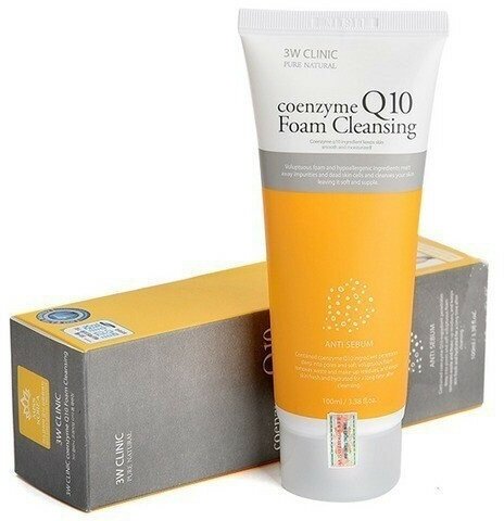 3w Clinic Пенка для умывания с коэнзимом Coenzyme Q10 Foam Cleansing, 100мл