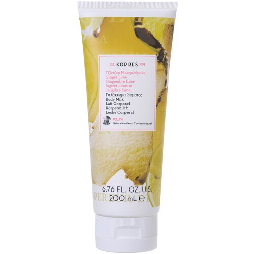 Молочко Korres Body Milk Ginger Lime, 200 мл