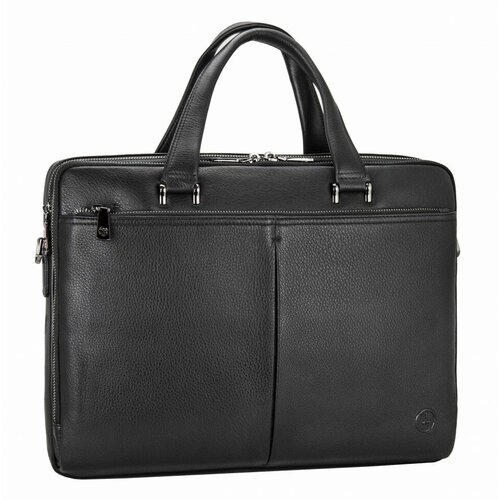 Портфель, фактура зернистая, черный