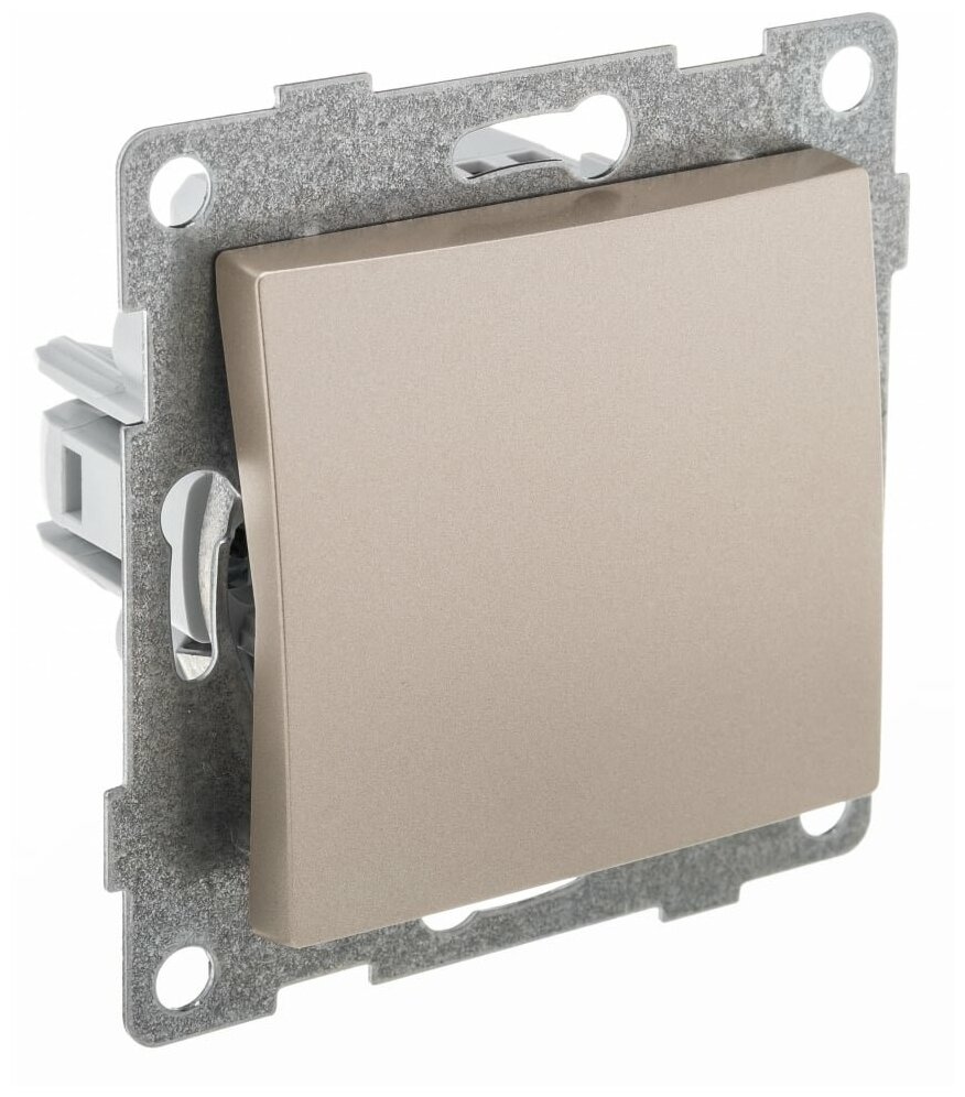 фото GUSI Bravo МЕХ. Выкл. 1кл. перекрестный, СУ , 10А, 250В, шампань