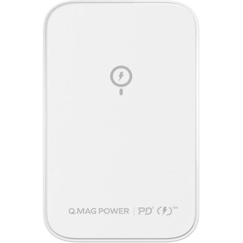 Внешний аккумулятор с беспроводной зарядкой Momax IP97 QMag Power Magnetic Wireless PD 30 5000mAh White IP97W 3450₽