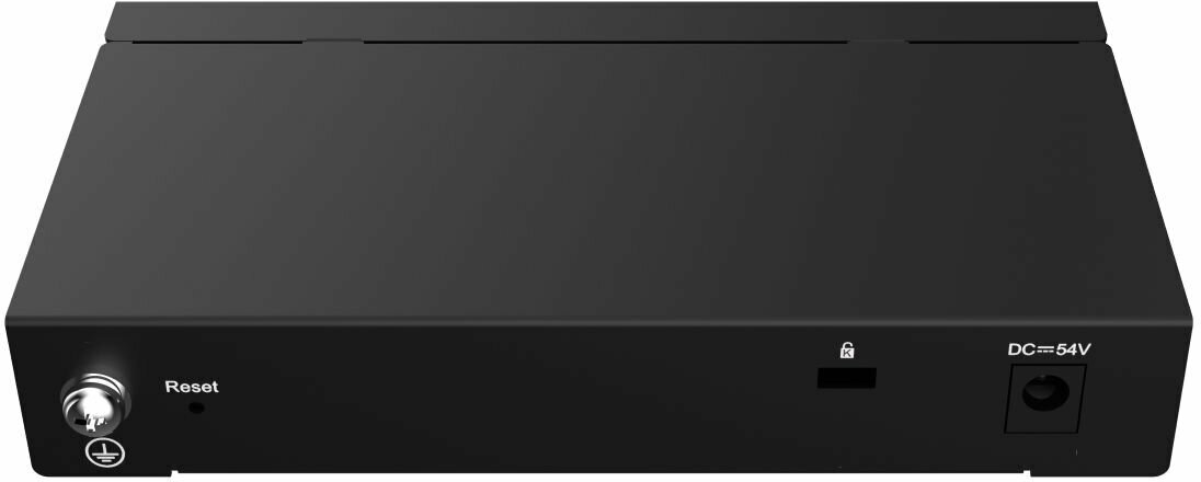 Коммутатор Reyee 6-Port Gigabit Smart POE Switch, 4 PoE/POE+ Ports with 2 Gigabit RJ45 uplink ports, 54W PoE power budget, Desktop Steel Case (RG-ES206GC-P) Ruijie - фото №4