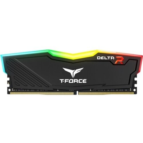 Оперативная память TEAM GROUP DDR4 32Gb (2x16GB) 3600Mhz pc-28800 T-FORCE DELTA RGB Black Gaming Memory (TF3D432G3600HC18JDC01)