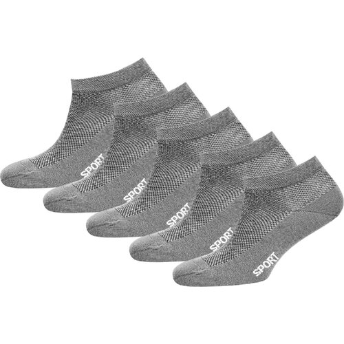 фото Мужские носки status, 5 пар, укороченные, износостойкие, усиленная пятка, размер 29, серебряный