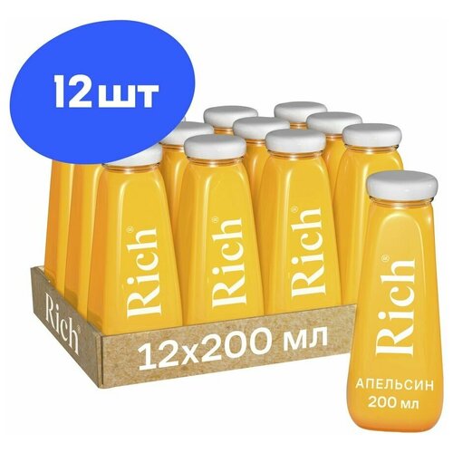 Сок Rich (Рич) Апельсин, 0,2 л х 12 шт
