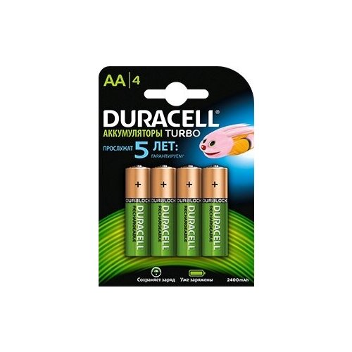 Аккумулятор Duracell Rechargeable HR6-4BL AA NiMH 2500mAh (4шт)