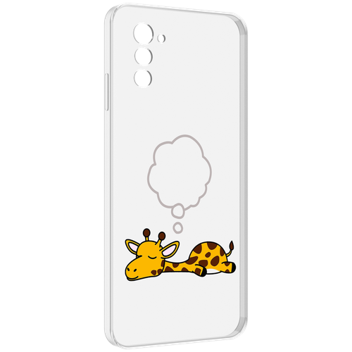 Чехол MyPads спящий-жираф детский для UleFone Note 12 / Note 12P задняя-панель-накладка-бампер чехол mypads попугайчик детский для ulefone note 12 note 12p задняя панель накладка бампер
