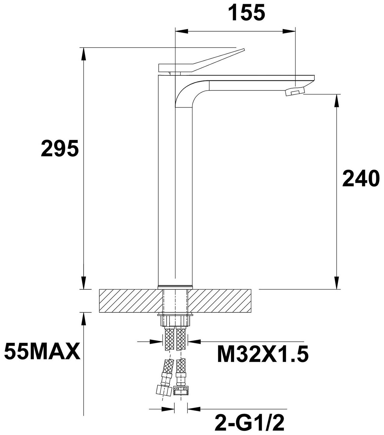 Смеситель для кухни (мойки) Hansen H11099 белый - фотография № 4