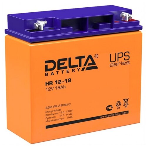 фото Аккумулятор delta hr 12-18 delta battery