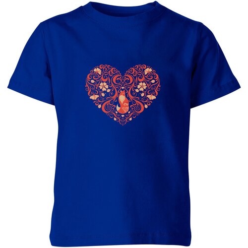 Футболка Us Basic, размер 12, синий женская футболка сердце с лисичкой l темно синий