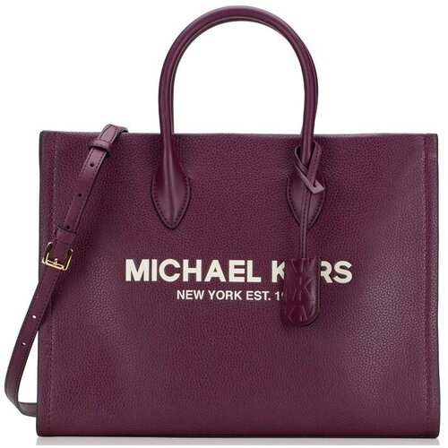 Сумка  тоут MICHAEL KORS повседневная, натуральная кожа, бордовый