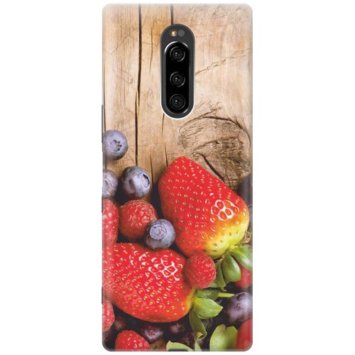 фото Cиликоновый чехол на sony xperia 1 / xz4 / сони иксперия 1 с принтом "дерево фруктов" gosso