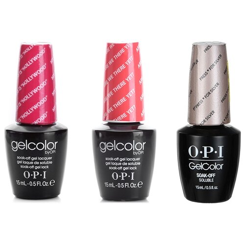 OPI Набор для маникюра Gel Color, 15 мл, серебристый