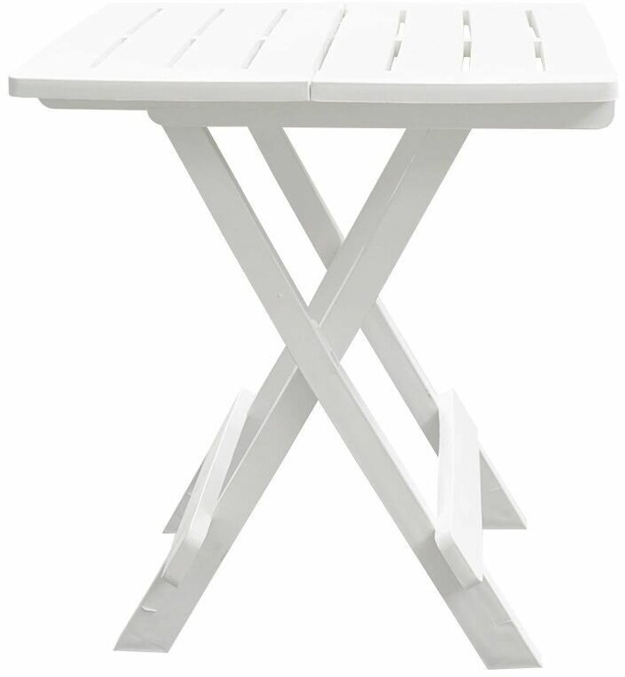 Стол пластиковый Progarden Adige складной 44х44х50 см белый - фотография № 1