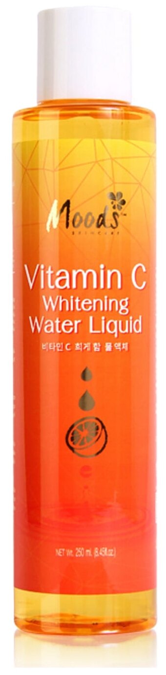 Moods мицеллярная вода для удаления макияжа отбеливающая с витамином С, 250 мл, 300 г