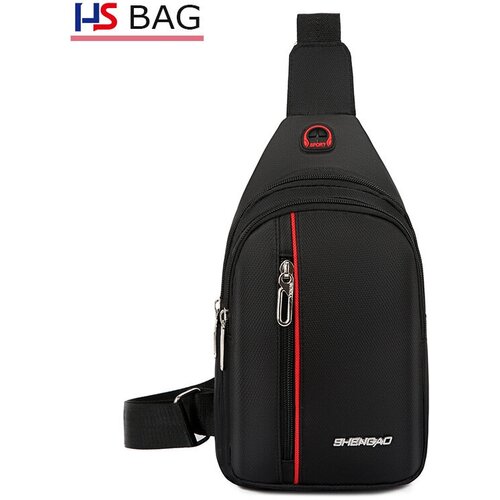 фото Сумка кросс-боди мужская через плечо спортивная черная larry kenneth