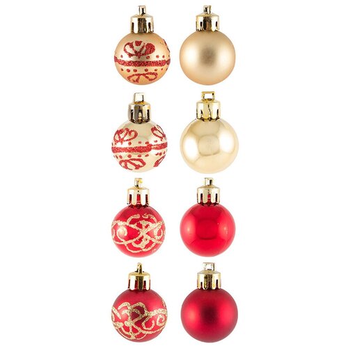 фото Набор шаров волшебная страна 20-2, красный/золотистый, 20 шт.