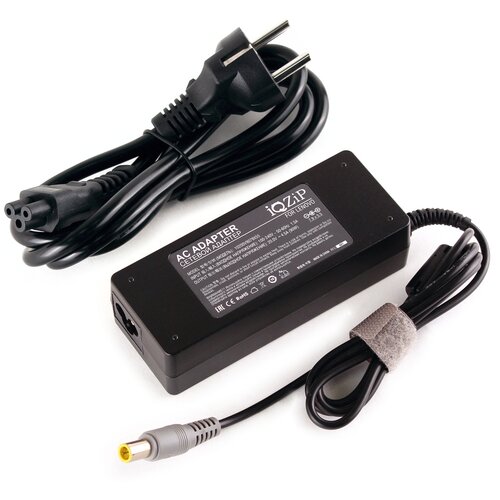 фото Блок питания (зарядка) iqzip для ноутбука lenovo 20v 4.5a (90w), штекер: 7.9 x 5.5 мм, (с сетевым кабелем), pn: pa-1900-54i