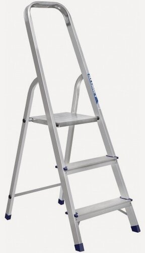 Изображение товара Стремянка Алюмет 3 ступени алюминиевая матовая