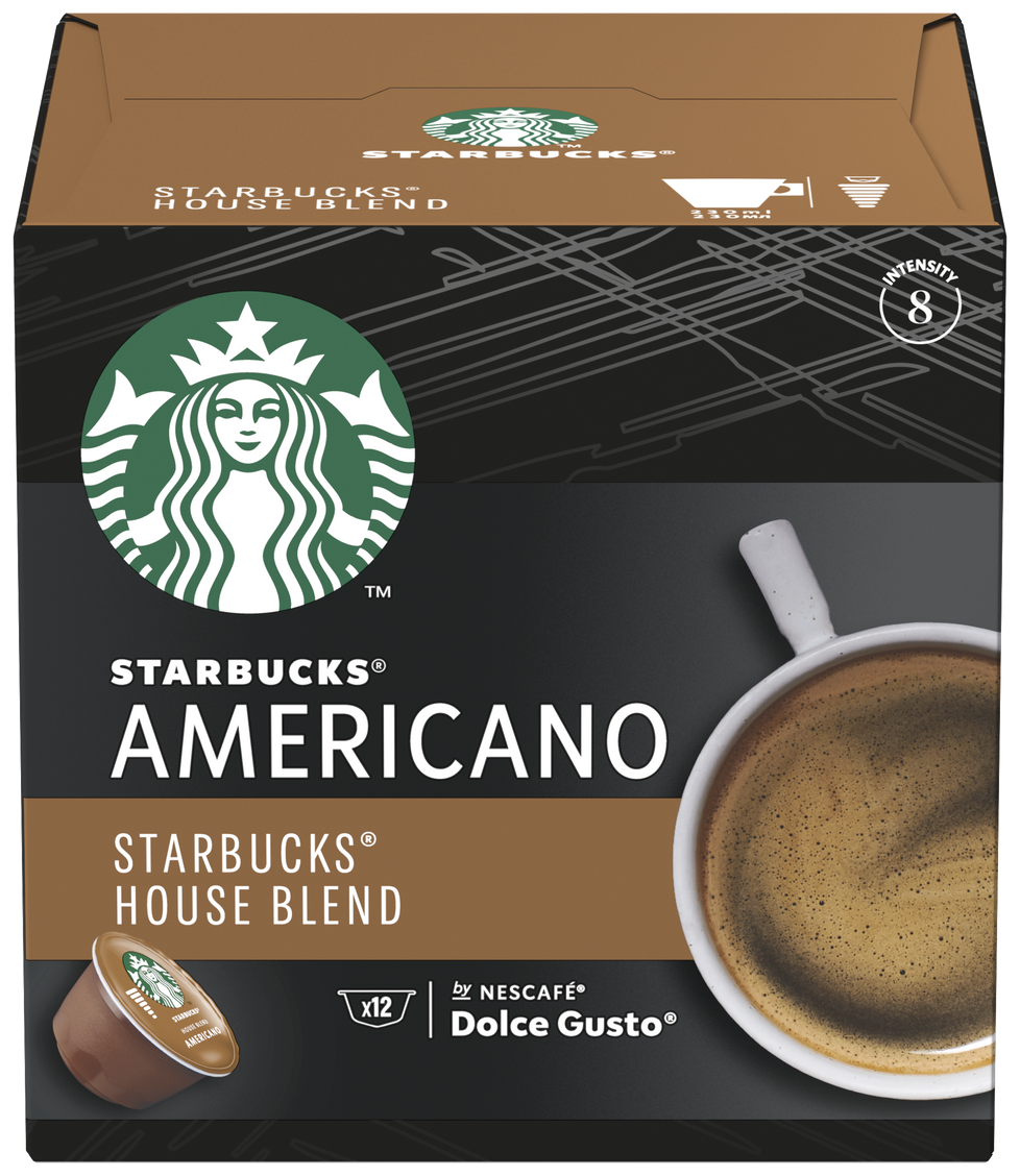 Кофе в капсулах Starbucks Dolce Gusto Caps House Blend, Старбакс в капсулах для кофемашины Нескафе Дольче Густо, эспрессо, 12 штук