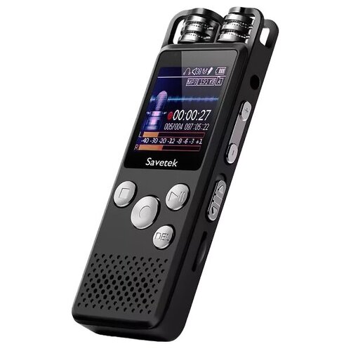 Профессиональный цифровой диктофон Savetek GS-R07 8GB профессиональный цифровой диктофон с двойным стерео микрофоном savetek t60 32gb