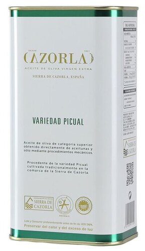 Масло оливковое Cazorla Picual Extra Virgin, жестяная банка, 1.4 кг, 1 ...