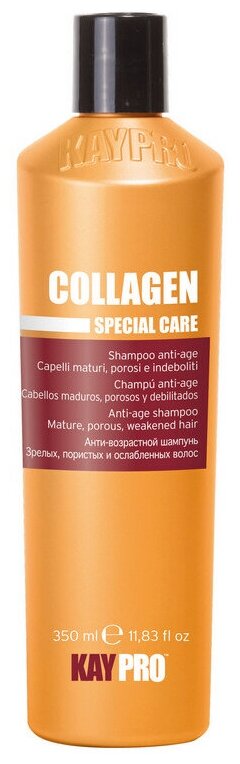 KayPro шампунь Collagen Анти-возрасной для зрелых, пористых и ослабленных волос, 350 мл