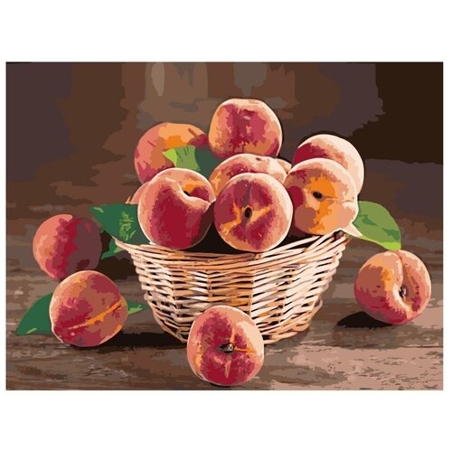 Аромат спелых персиков Раскраска по номерам на холсте Живопись по номерам