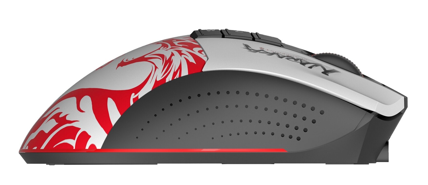 Мышь A4Tech Bloody R90 Plus Naraka белый/рисунок оптическая (5000dpi) беспроводная USB (8but) — фото 1