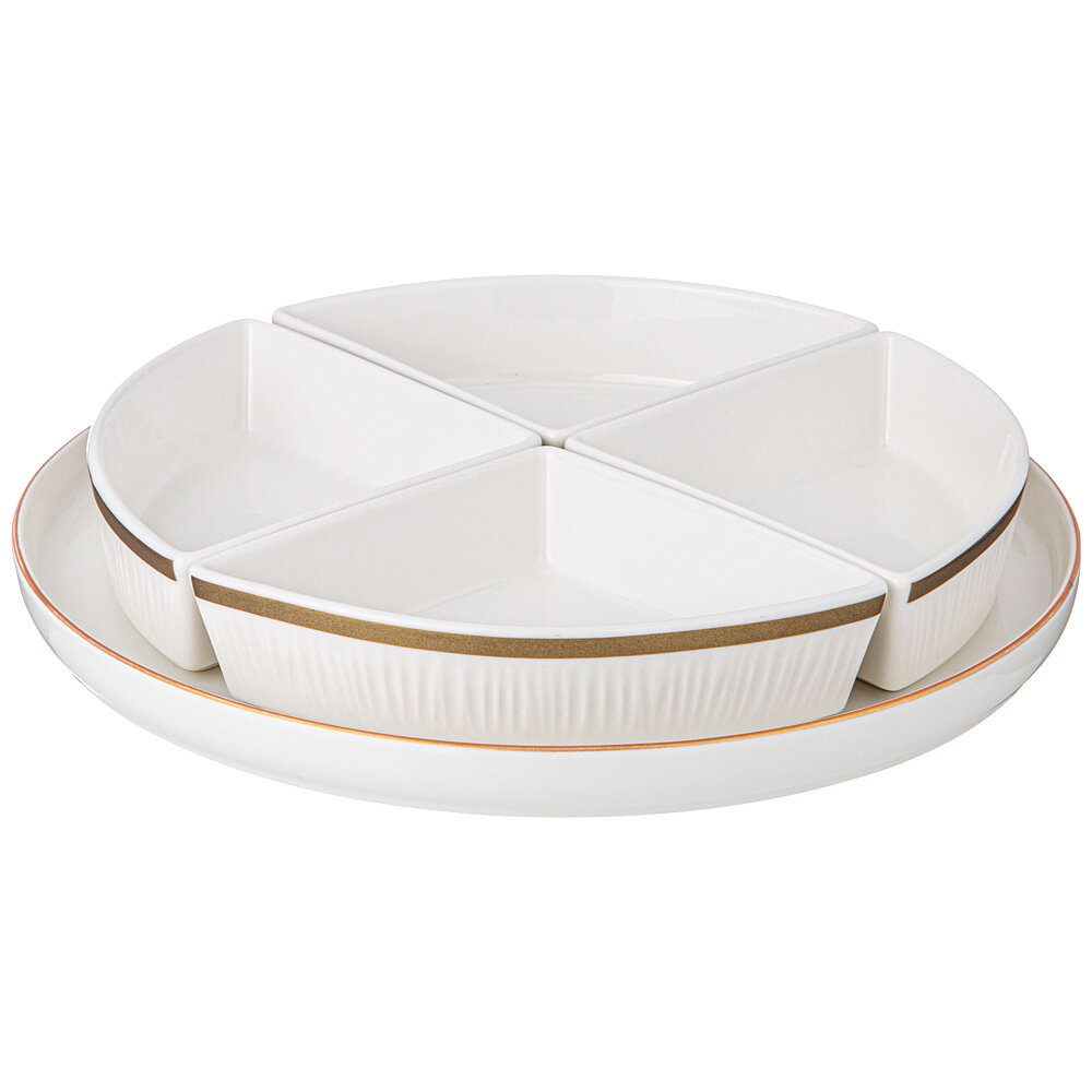 фото Менажница herbal 4 секции на подставке Lefard (195743)